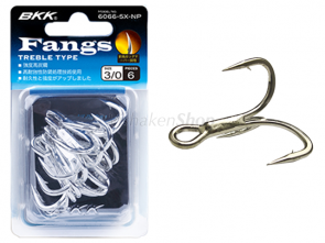 BKK Fangs Treble Hooks 6066-5X-NP